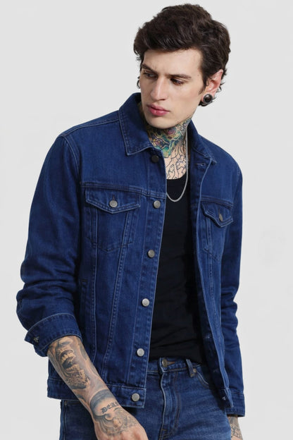 Casuals spread collar Denim Jacket