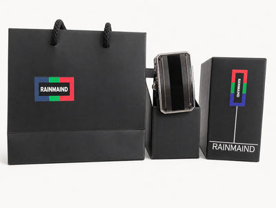 Black packaging with 'RAINMAIND' logo on a white background