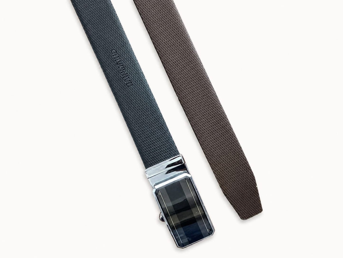 italian Leather Auto - lock Belt for Men | Black